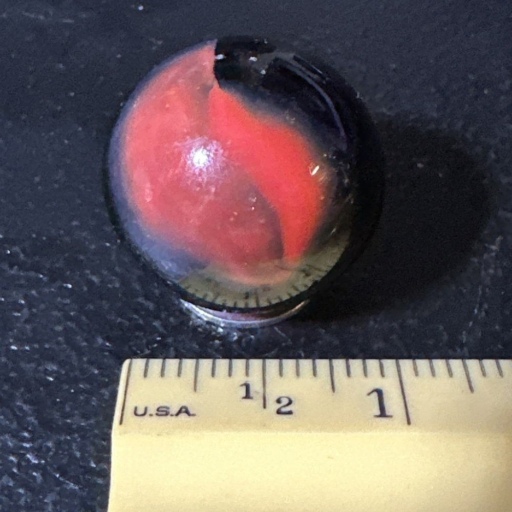 Vintage CAC, Peltier, Other‎  5/8"(.625") NM*_NM++ Coral On Black Base